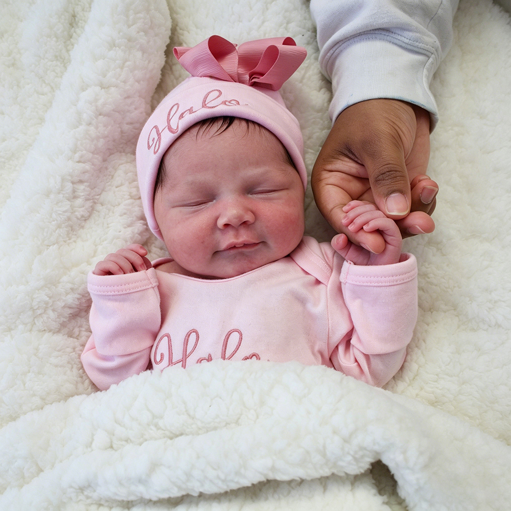 Personalized Embroidery Baby Girl Coming Home Romper and Hat Set | CWBaby488
