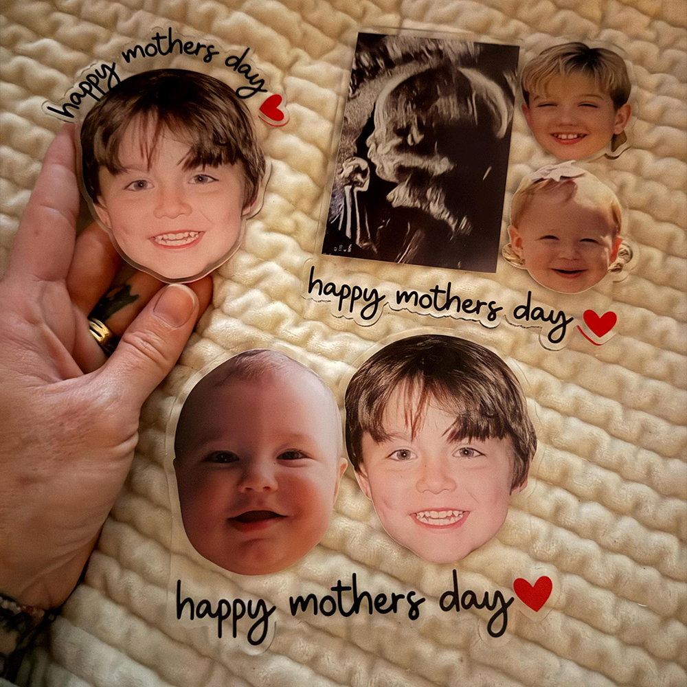 Personalized Illustrated Baby Face Photo Acrylic  Magnet | CWGift61
