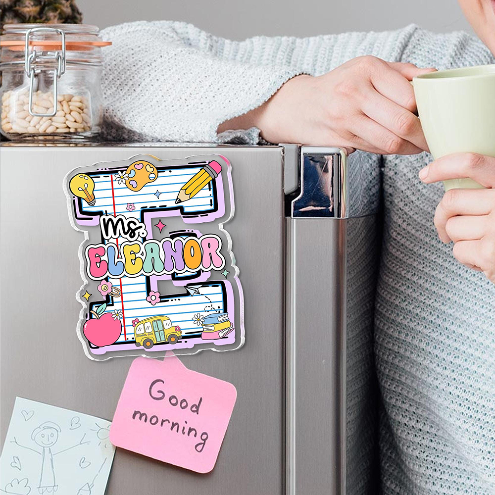 Personalized Letter Teacher Name Magnet | CWTeach12