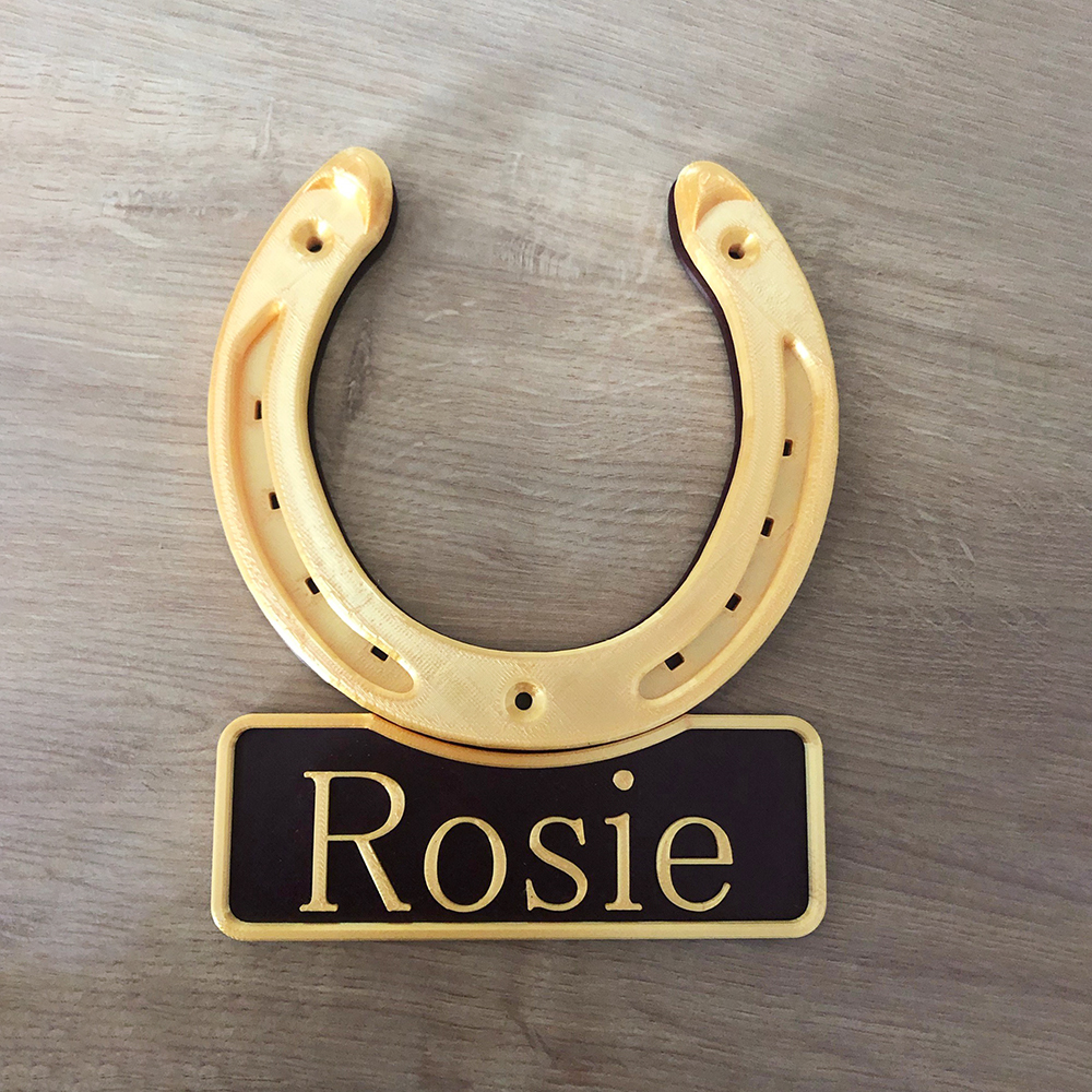 Personalized 3D Horseshoe Stable Door Name Plate | CWGift72