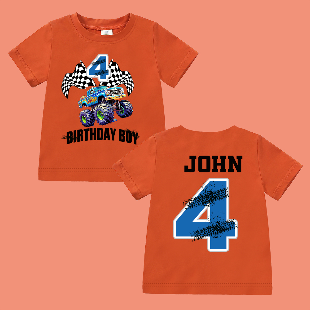 Personalized Monster Truck Name Birthday T-Shirt | inBirth27