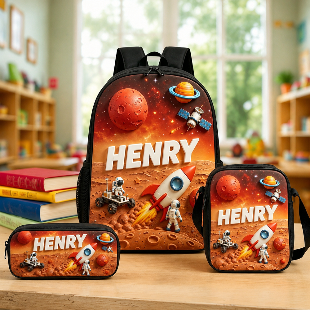 Personalized Kid Space Astronaut Backpack Set | CWPack382