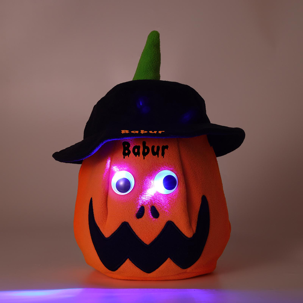 Personalized Halloween Light Up Pumpkin Tote Bag | CWHalloween87