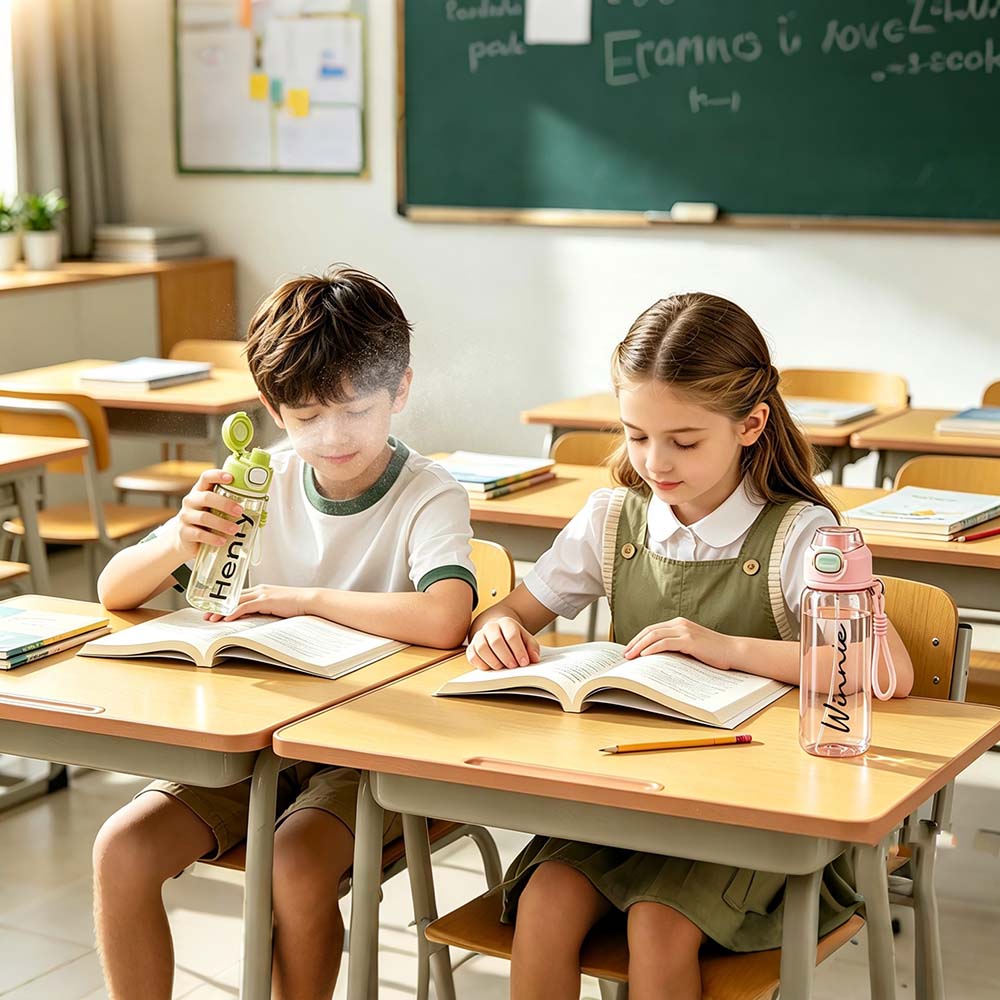 Personalized BPA Free 20oz Kids Water Bottle With Mist Sprayer | YouBottle104