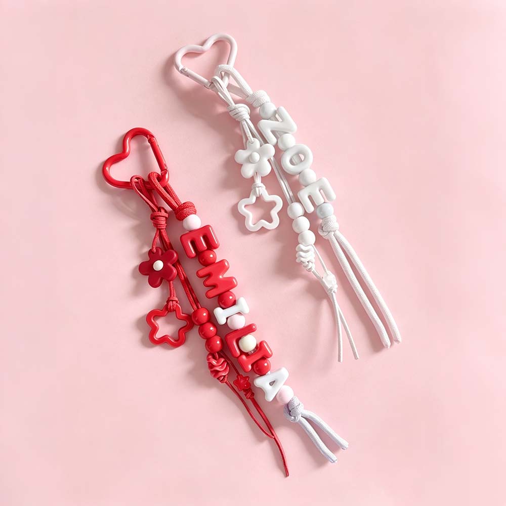 Personalized Colorful Name Letter Beaded Keychain | CWGift82