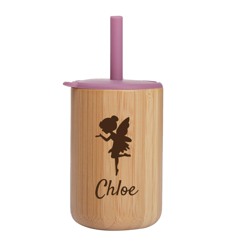 Personalized 5oz Eco-friendly Bamboo & Silicone Non-spill Cup | YouBottle57