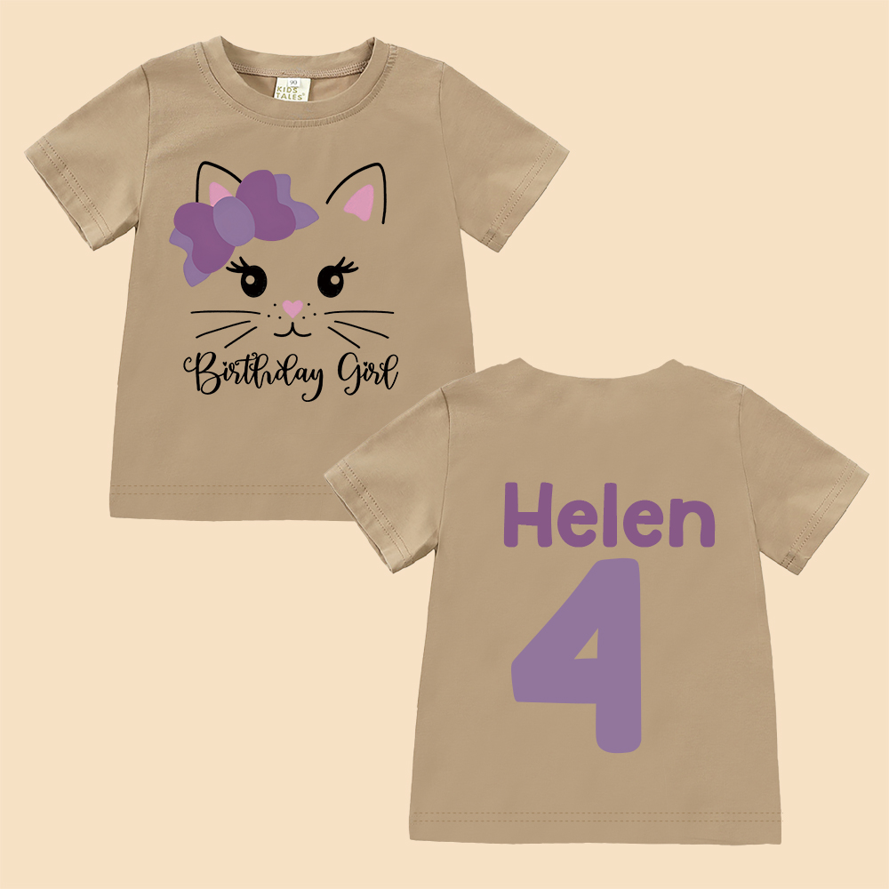 Personalized Cat Theme Kitten Birthday T-Shirt | inBirth32