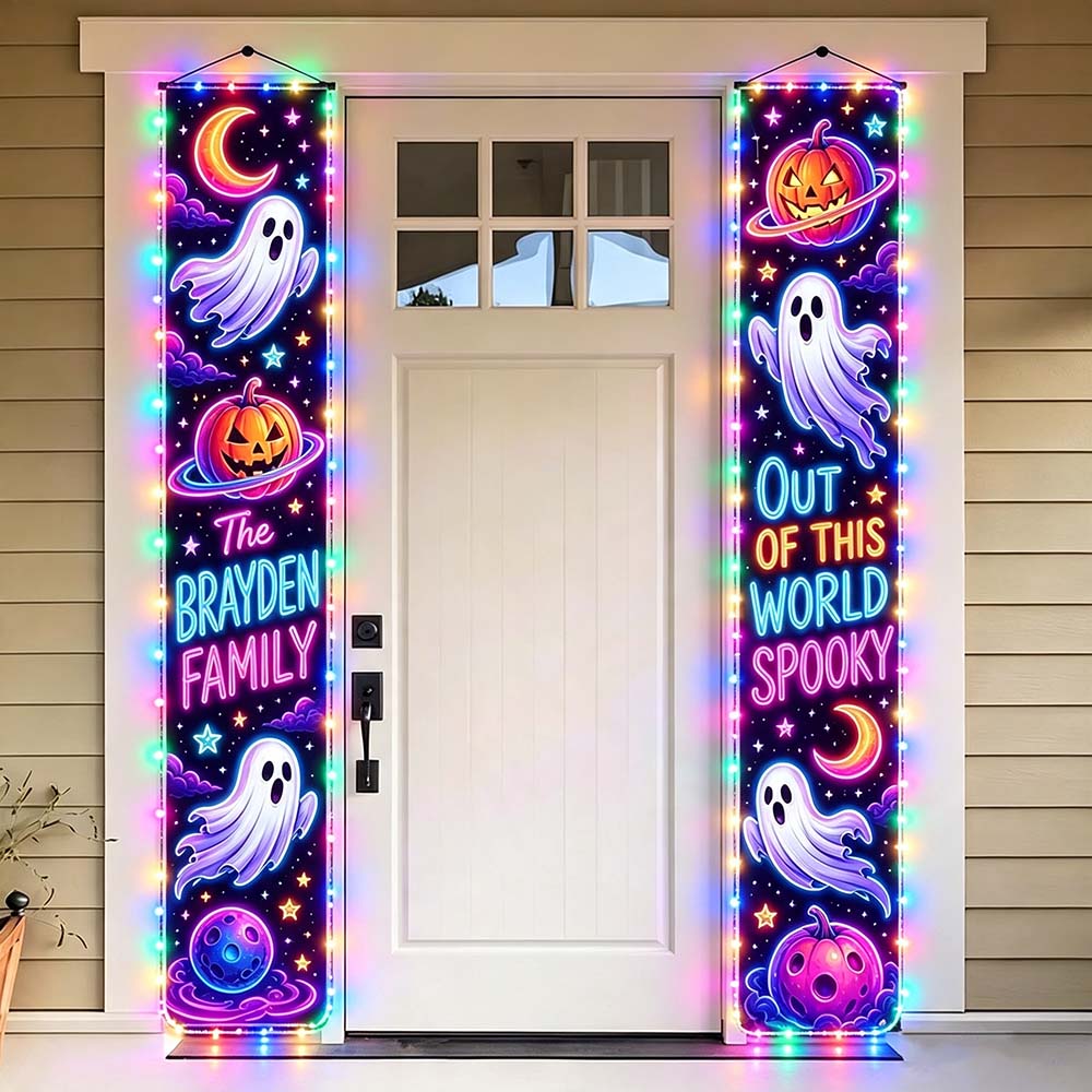 Personalized Halloween Family Name Door Banners | CWHalloween113