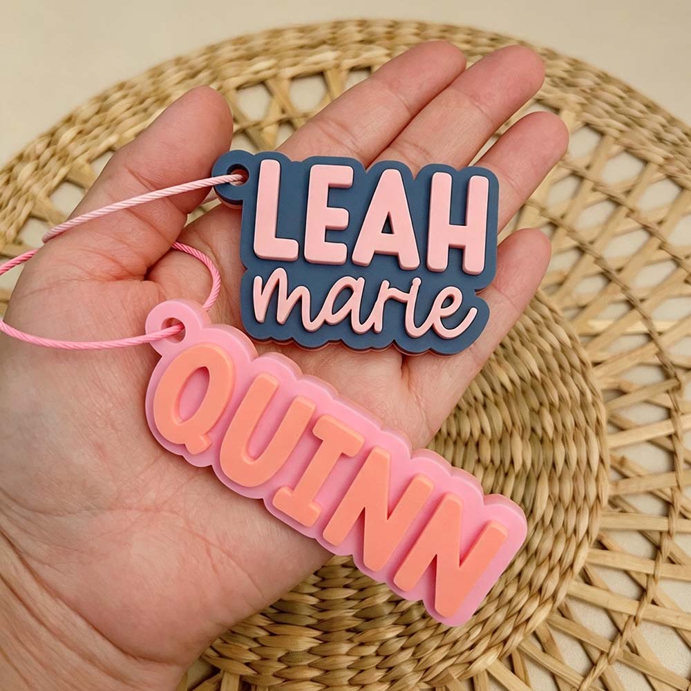 Personalized 3D Printed Backpack Name Tag | CWGift89