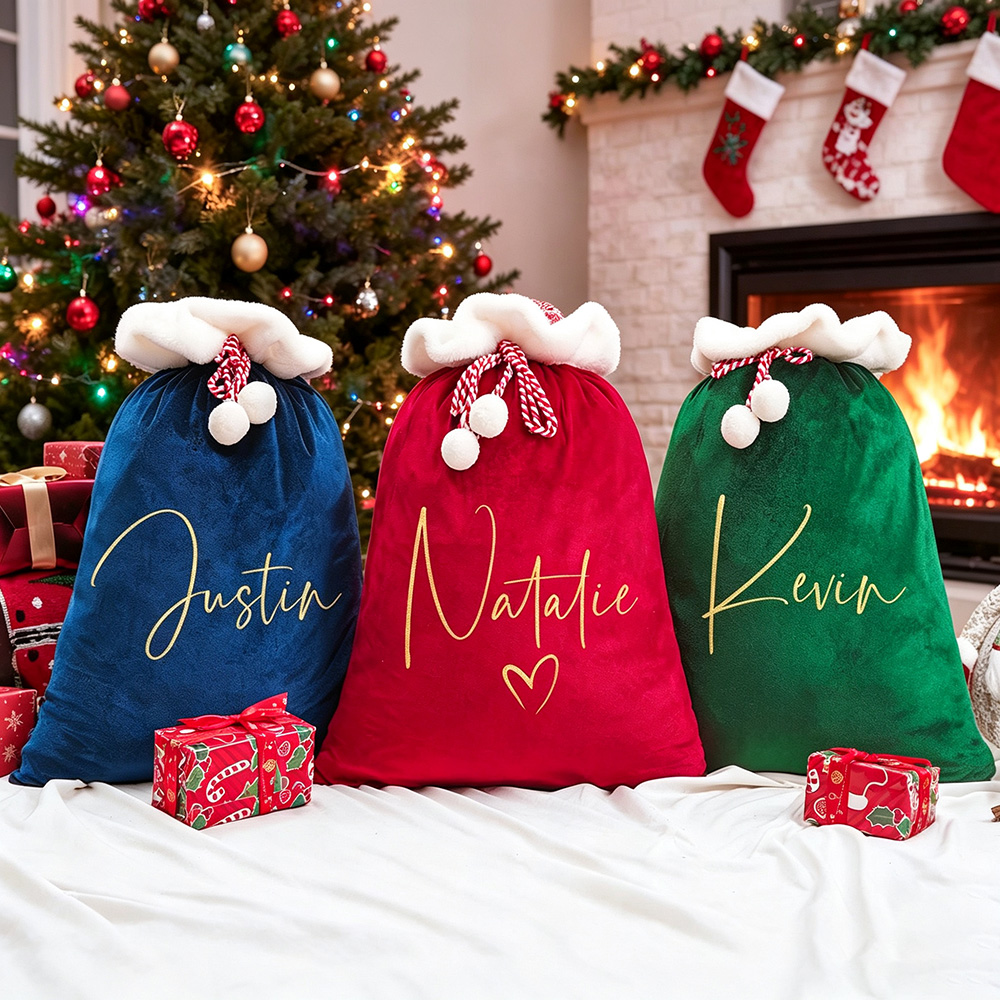 Personalized Christmas Velvet Santa Sack for Gifts | MCGift102