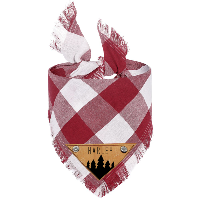Personalized Plaid Dog Bandana for Comfort & Unique | BKPet42