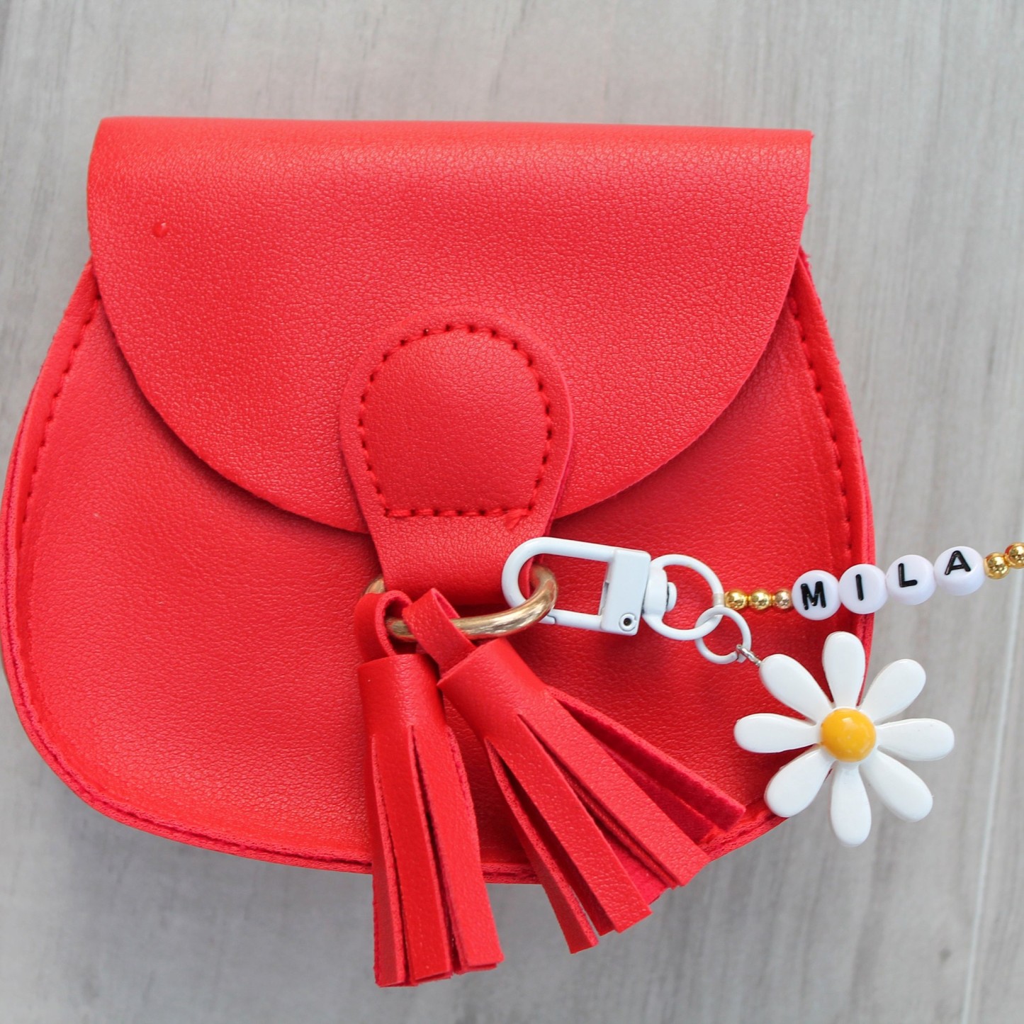 Personalized Girls Color Daisy Tassel Purse | CWPack86