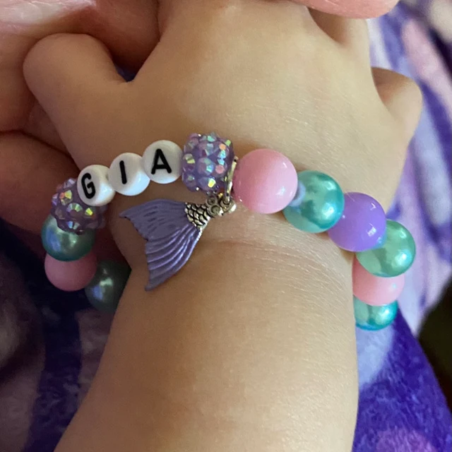 Personalized Mermaid Bead Bracelet For Kids & Adult | GSBeach07