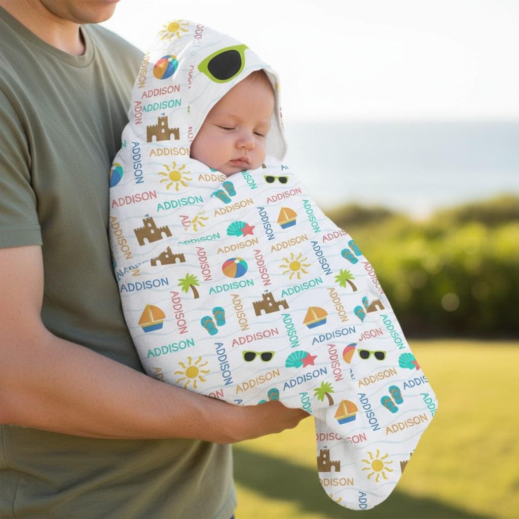 Personalized Hooded Beach Towel for Summer & Beach | CWHTowel45