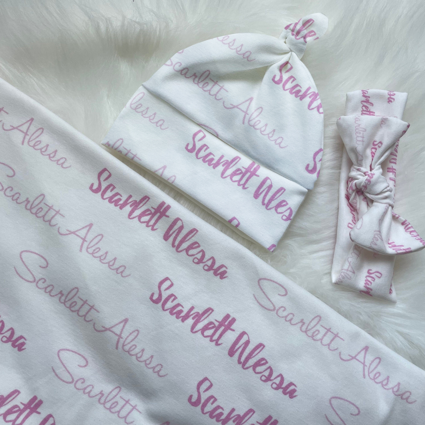 Personalized Baby Swaddle Blanket Set for Comfort & Unique | BBBlanket01
