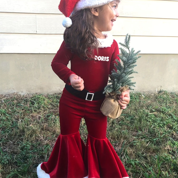 Personalized Kid Christmas Santa Claus Outfit | MCGift94