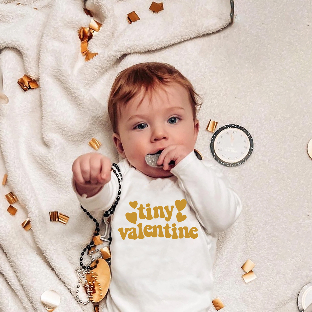 Personalized Baby First Valentine Ropmer and Hat Set | CWBaby144