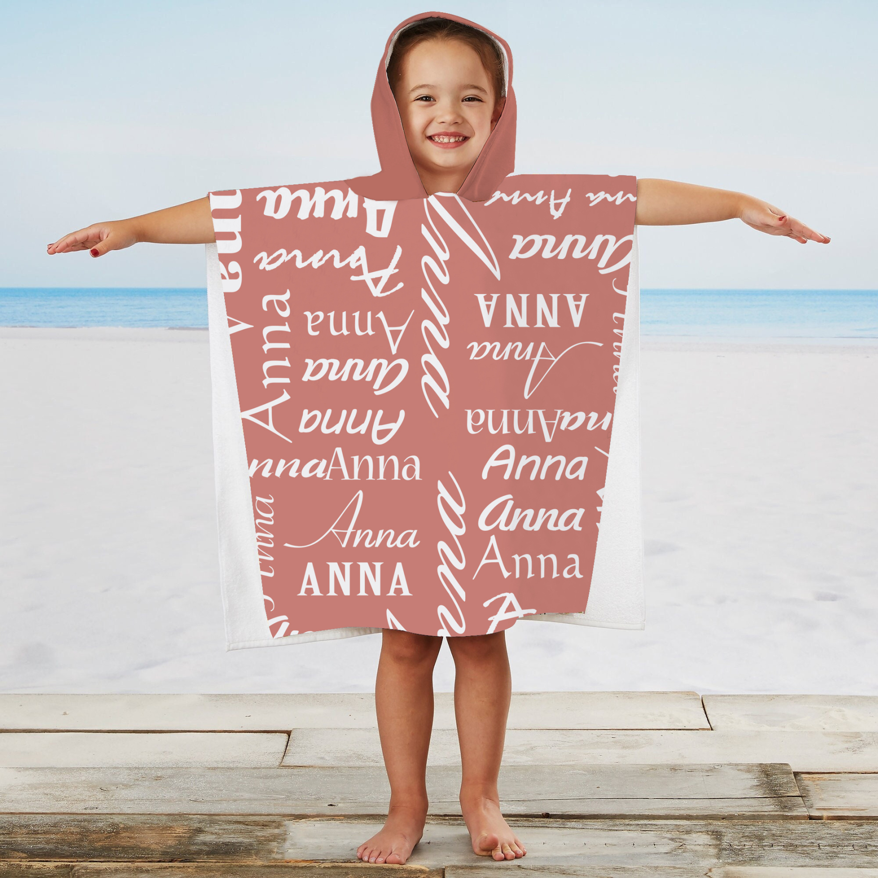 Personalized Hooded Beach Towel for Summer & Beach | CWHTowel02