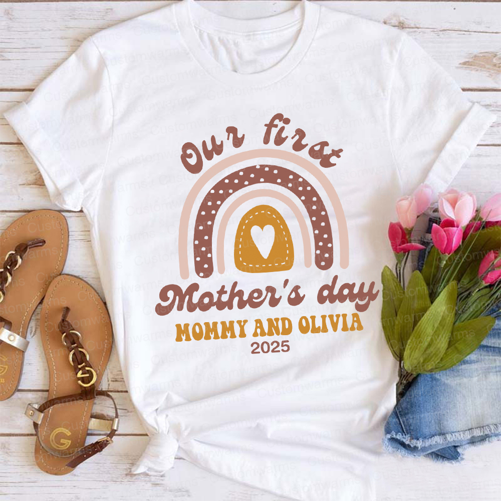 Personalized First Mother's Day Mommy and Baby Outfit | CWFamily31