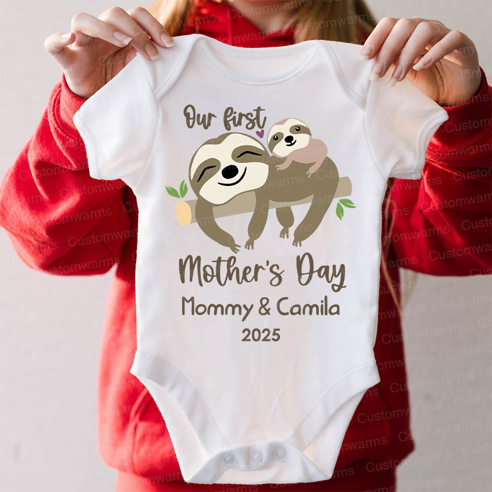 Personalized First Mother's Day Mommy and Baby Outfit | CWFamily33