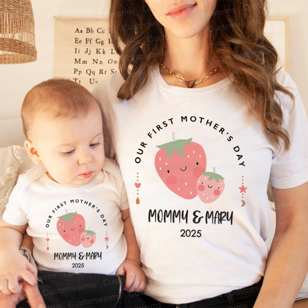 Personalized First Mother's Day Mommy and Baby Outfit | CWFamily18