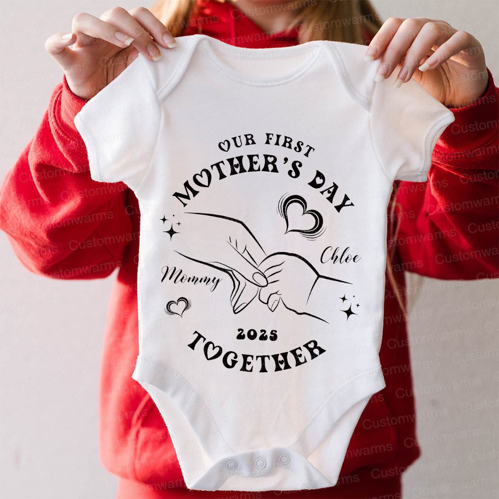 Personalized First Mother's Day Mommy and Baby Outfit | CWFamily39