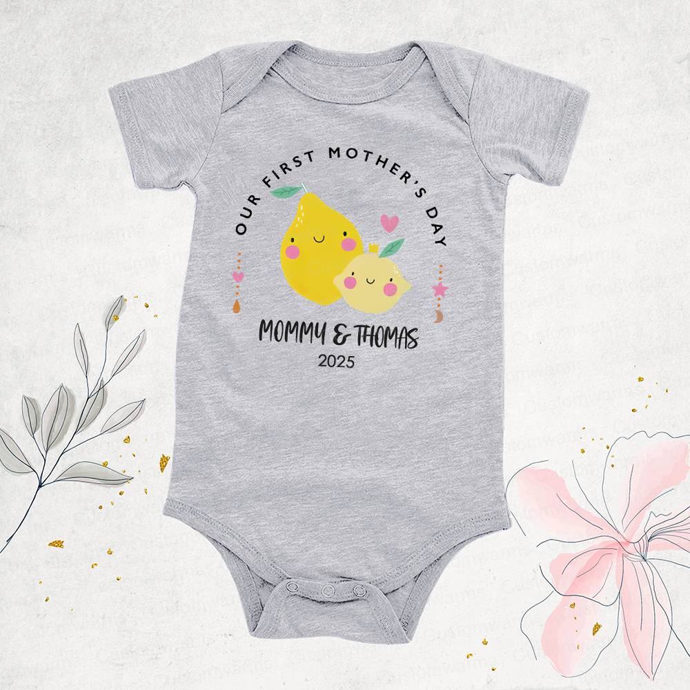 Personalized First Mother's Day Mommy and Baby Outfit | CWFamily22