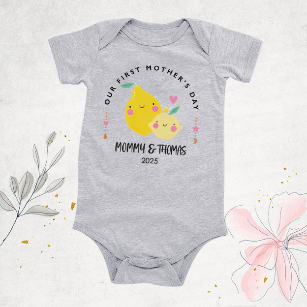 Personalized First Mother's Day Mommy and Baby Outfit | CWFamily22