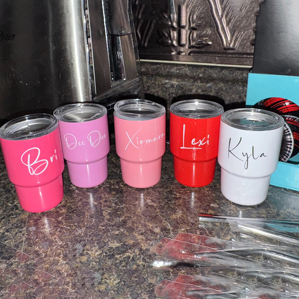 Personalised 3oz Stainless Steel Sippy Mini Tumbler | KidCup09