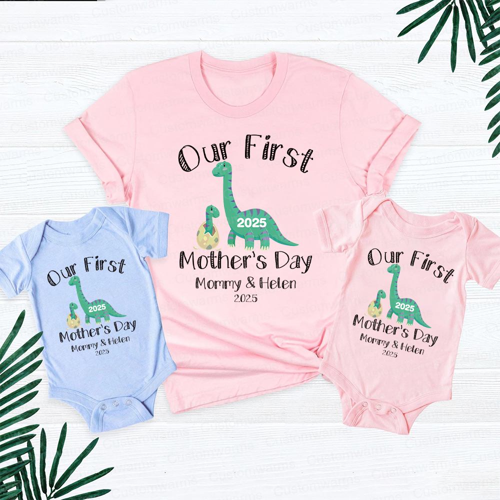 Personalized First Mother's Day Mommy and Baby Outfit | CWFamily27