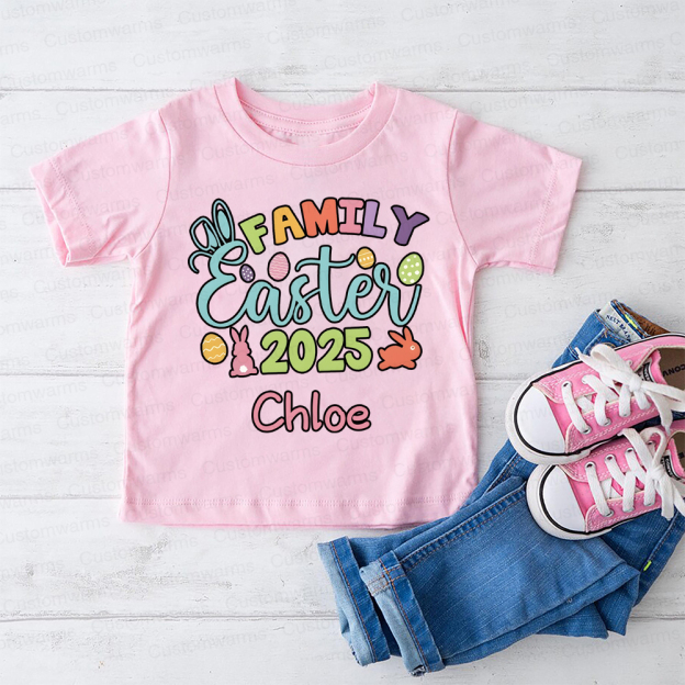 Personalized Family Happy Easter Matching Shirt | CWEaster65