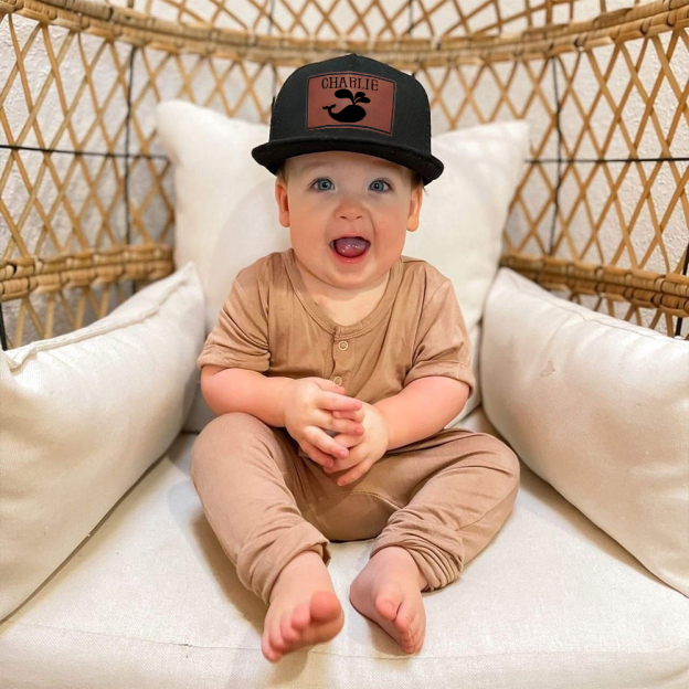 Personalized Leather Patch Tractor Hat for Comfort & Unique | CWBeach56