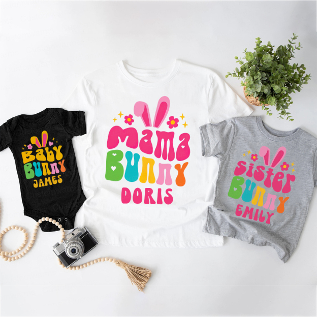Personalized Family Happy Easter Matching Shirt | CWEaster75