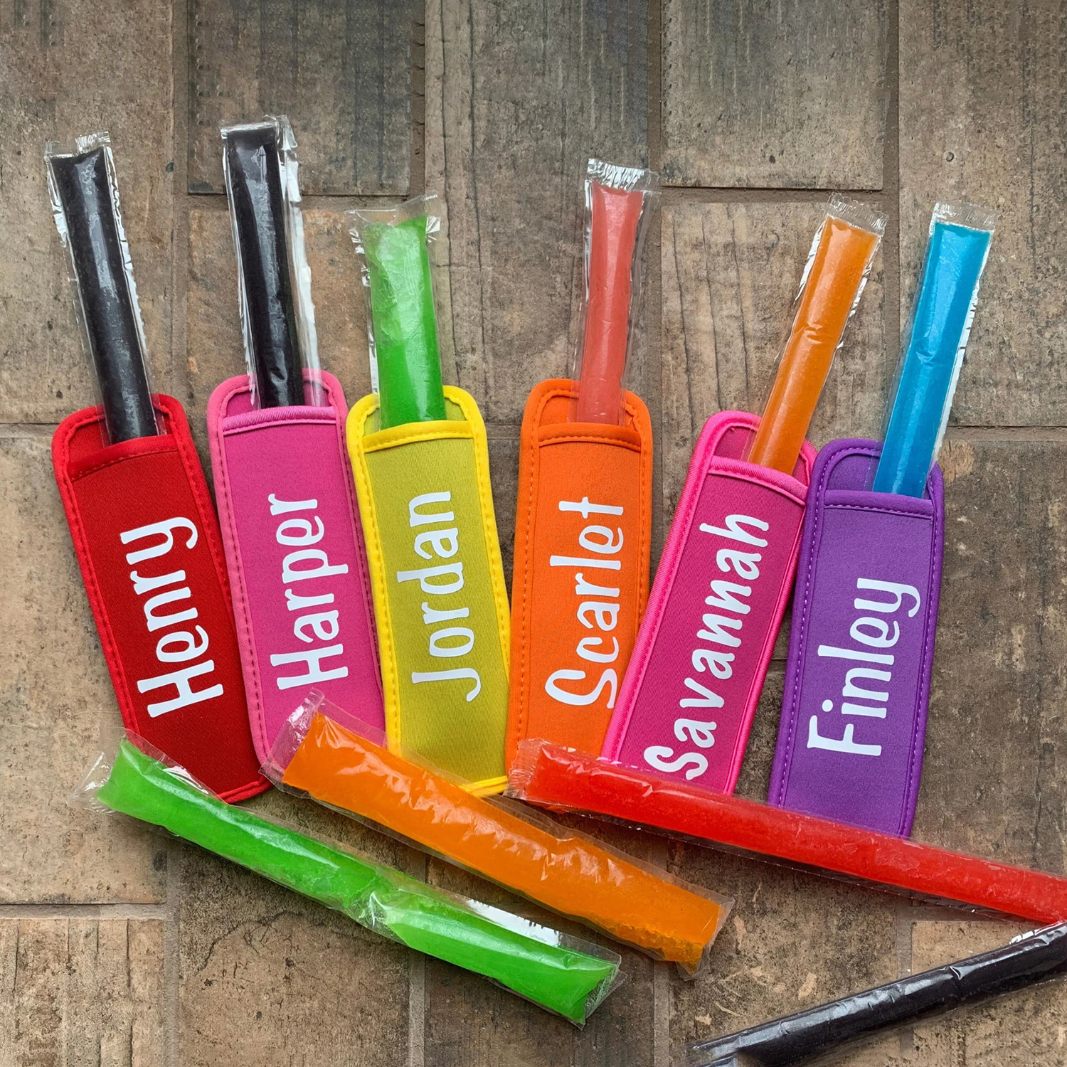 Personalized Icy Frozen Yogurt Popsicle Holder | CWBeach179
