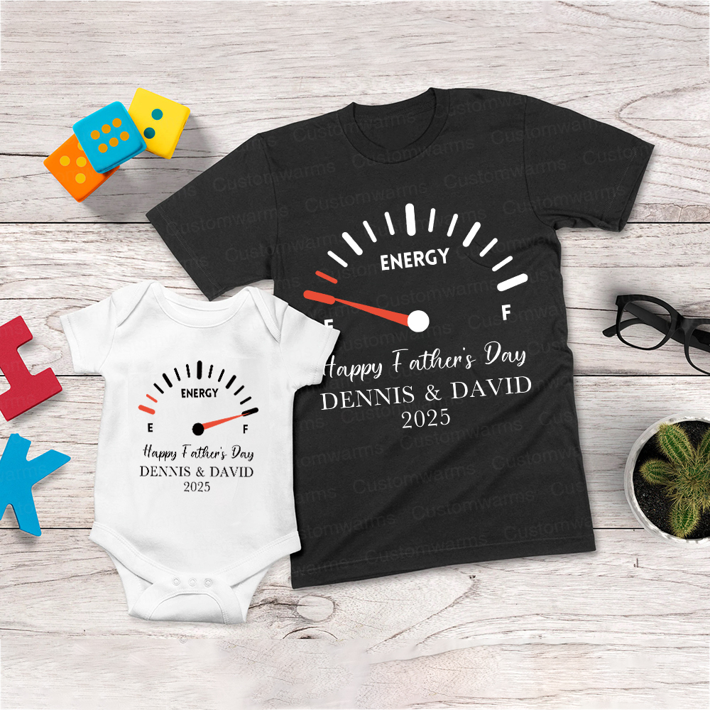 Personalized First Father's Day Daddy and Baby Outfit | CWFamily70