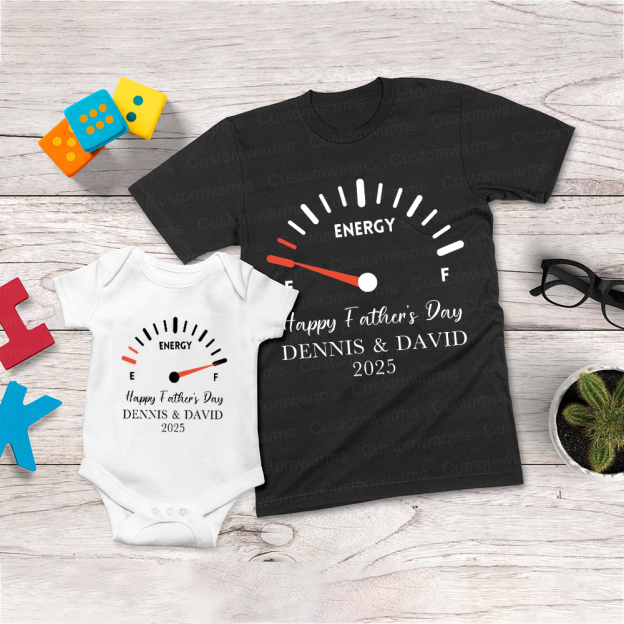 Personalized First Father's Day Daddy and Baby Outfit | CWFamily70