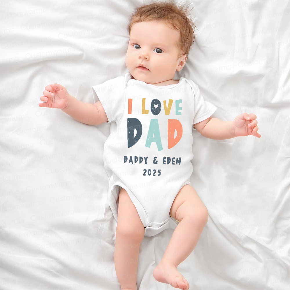 Personalized First Father's Day Daddy and Baby Outfit | CWFamily87