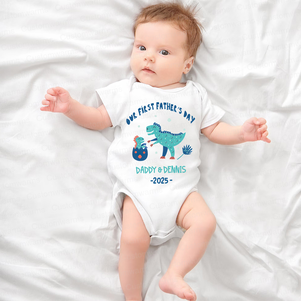 Personalized First Father's Day Daddy and Baby Outfit | CWFamily93