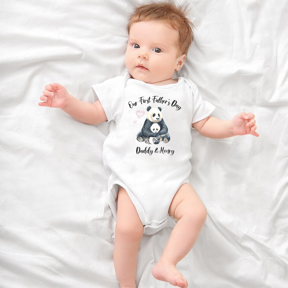 Personalized First Father's Day Daddy and Baby Outfit | CWFamily94