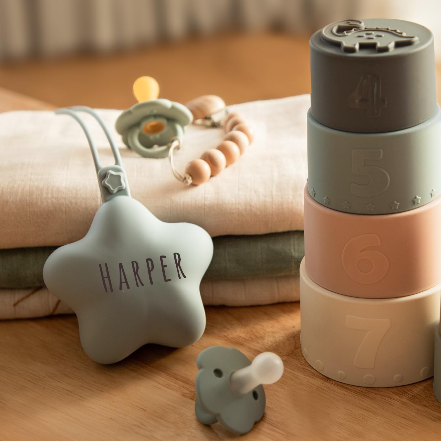 Personalized Baby Silicone Soother Holder Case | CWToy225