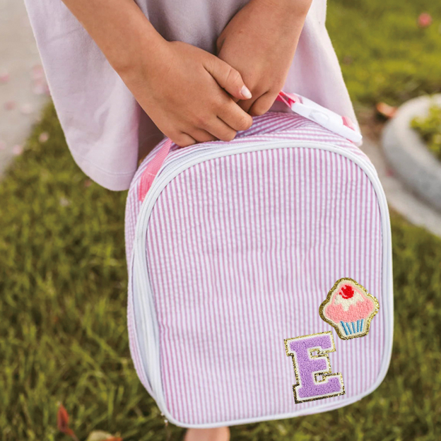 Personalized Kids Seersucker Backpack Insulation Lunch Box