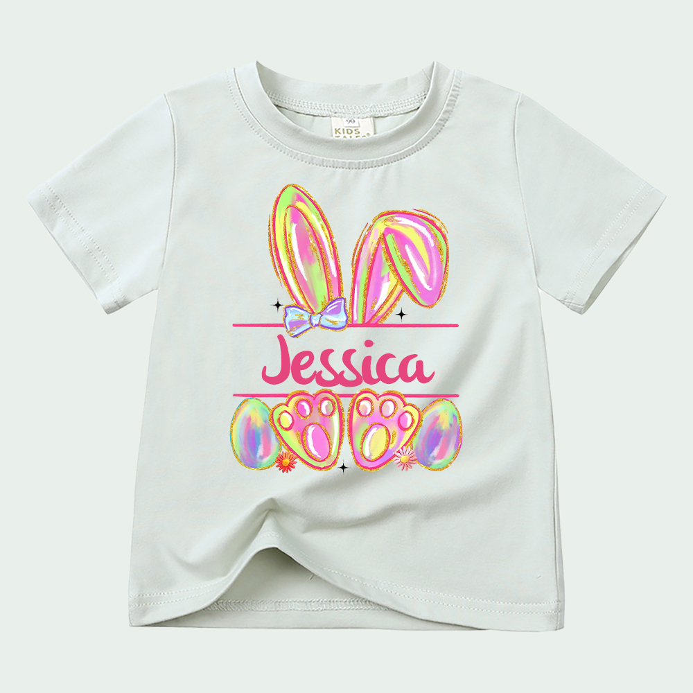 Personalized Kid Cozy Soft Easter Bunny T-Shirt | inTee13