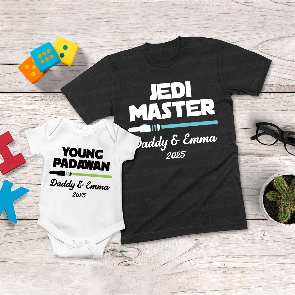Personalized First Father's Day Daddy and Baby Outfit | CWFamily102