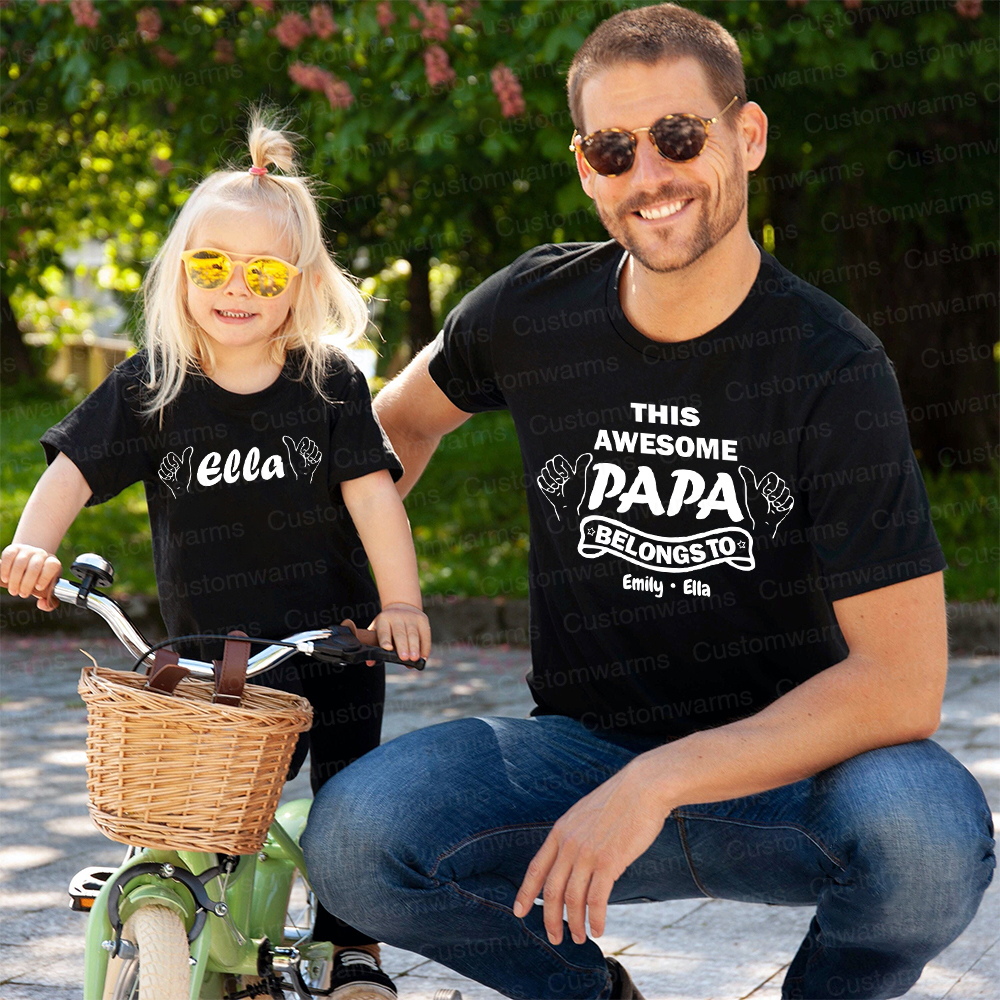 Personalized First Father's Day Daddy and Me Outfit | CWFamily110