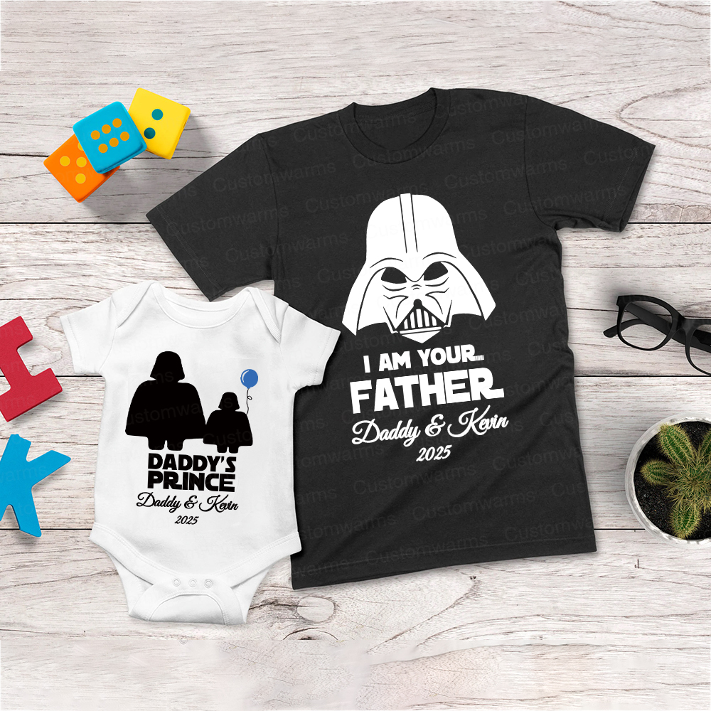 Personalized First Father's Day Daddy and Baby Outfit | CWFamily103