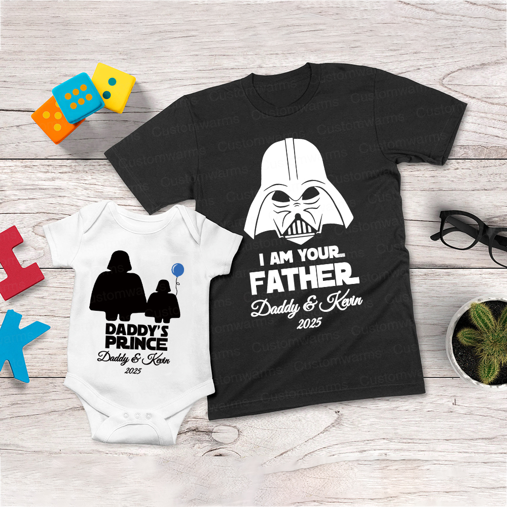 Personalized First Father's Day Daddy and Baby Outfit | CWFamily103