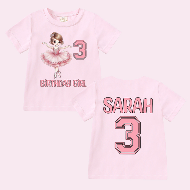 Personalized Ballet Dancer Theme Birthday T-Shirt | inBirth35