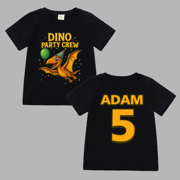 Personalized Dinosaur Party Birthday T-Shirt | inBirth34