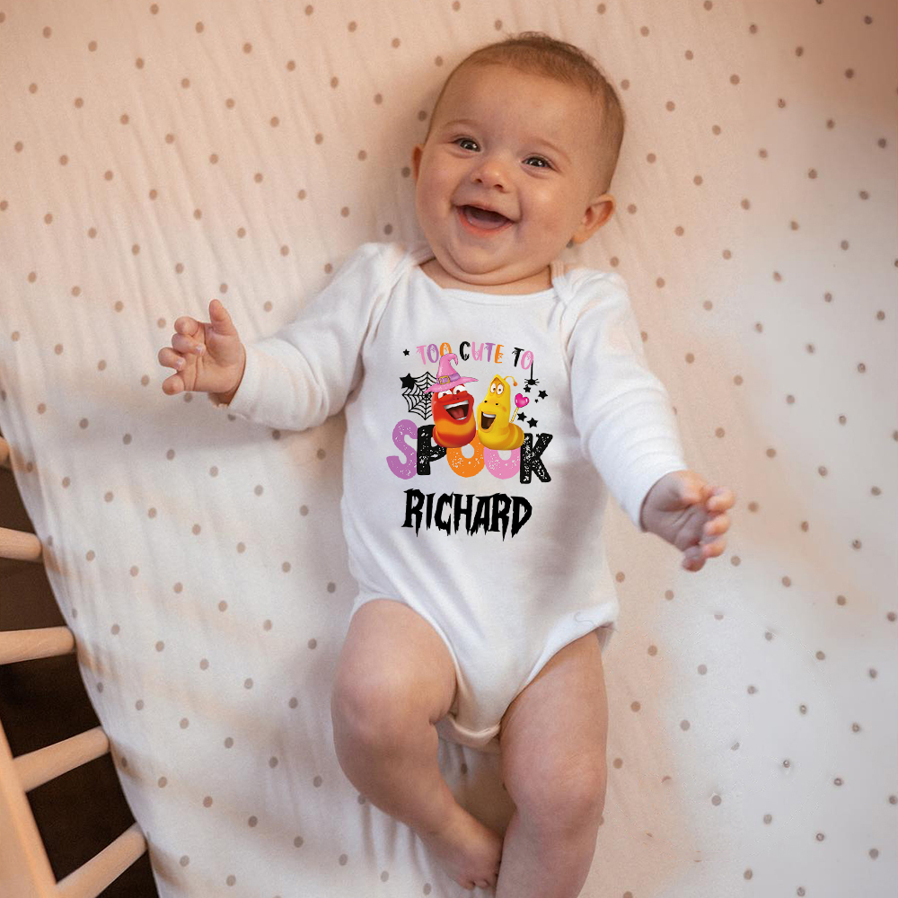 Personalized Larva's Halloween Funny Baby Romper | Larva04