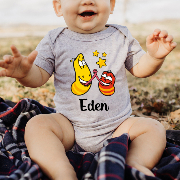 Personalized Larva's Funny Baby Romper | Larva23